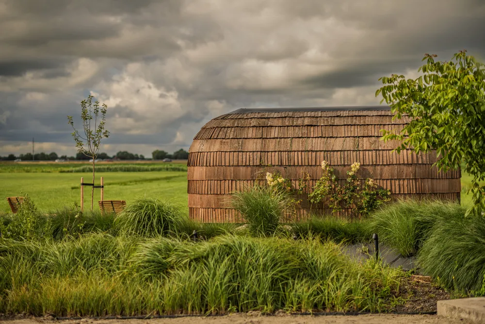 De sauna in de tuin van NEST
